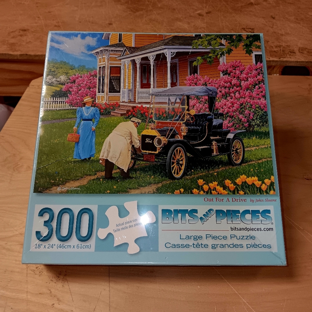 Bits & Pieces OUT FOR A DRIVE 300 Piece Jigsaw Puzzle #43249 John Sloane New
